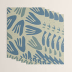Big Cutouts Papier Découpé Abstract Pattern in Vintage Blue and Beige  Wrapping Paper Gallery Image 3