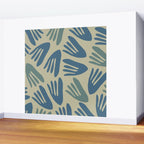 Big Cutouts Papier Découpé Abstract Pattern in Vintage Blue and Beige  Wall Mural Gallery Image 2