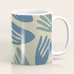 Big Cutouts Papier Découpé Abstract Pattern in Vintage Blue and Beige  Coffee Mug Gallery Image 1