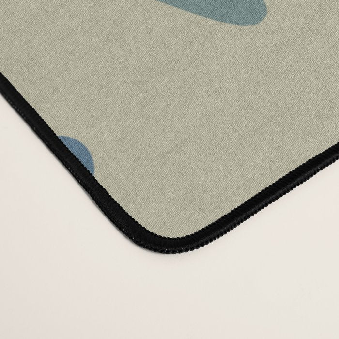 Big Cutouts Papier Découpé Abstract Pattern in Vintage Blue and Beige  Desk Mat Gallery Image 4