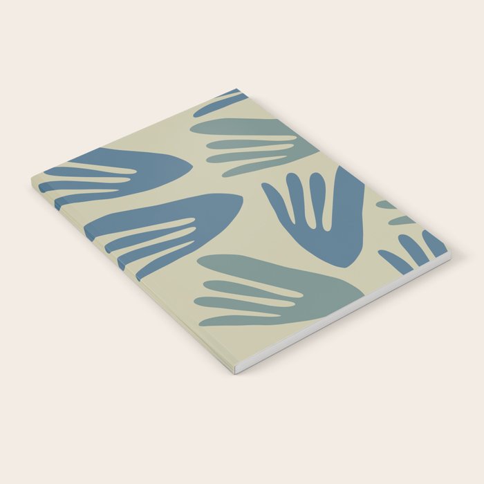 Big Cutouts Papier Découpé Abstract Pattern in Vintage Blue and Beige  Notebook Gallery Image 2