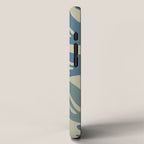 Big Cutouts Papier Découpé Abstract Pattern in Vintage Blue and Beige  iPhone Case Gallery Image 2