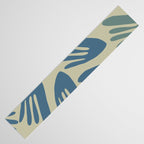 Big Cutouts Papier Découpé Abstract Pattern in Vintage Blue and Beige  Table Runner Gallery Image 3
