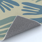 Big Cutouts Papier Découpé Abstract Pattern in Vintage Blue and Beige  Rug Gallery Image 4