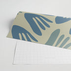 Big Cutouts Papier Découpé Abstract Pattern in Vintage Blue and Beige  Wrapping Paper Gallery Image 2