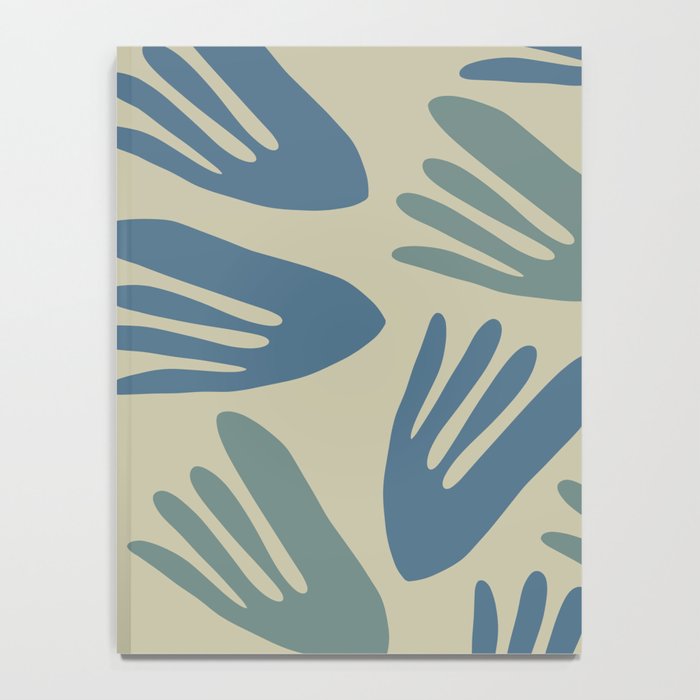 Big Cutouts Papier Découpé Abstract Pattern in Vintage Blue and Beige  Notebook Gallery Image 4