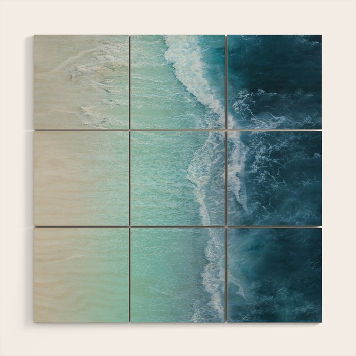 Turquoise Sea Wood Wall Art Gallery Image 1