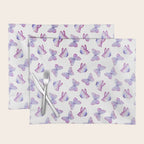 Lavender Purple Watercolor Hand Painted Butterfly Placemat Gallery Image 1