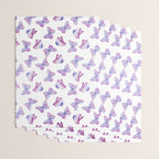 Lavender Purple Watercolor Hand Painted Butterfly Wrapping Paper Gallery Image 3