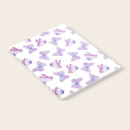 Lavender Purple Watercolor Hand Painted Butterfly Notebook Gallery Image 2