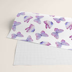 Lavender Purple Watercolor Hand Painted Butterfly Wrapping Paper Gallery Image 2
