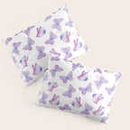 Lavender Purple Watercolor Hand Painted Butterfly Pillow Sham Gallery Image 3