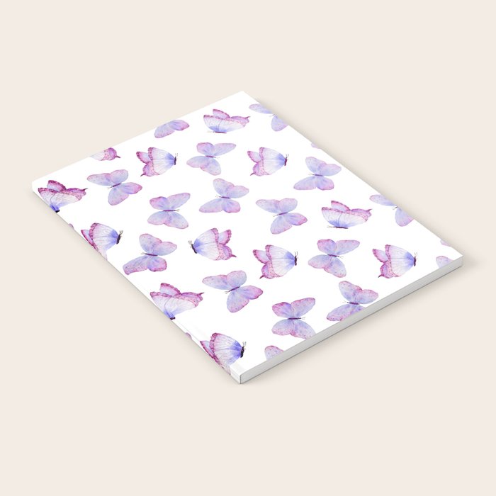 Lavender Purple Watercolor Hand Painted Butterfly Notebook Gallery Image 1