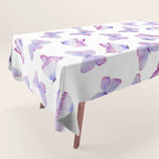 Lavender Purple Watercolor Hand Painted Butterfly Tablecloth Gallery Image 1