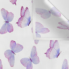 Lavender Purple Watercolor Hand Painted Butterfly Wall Tapestry Gallery Image 3