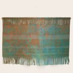 Vintage Teal and Copper Rust Wall Hanging Gallery Image 1