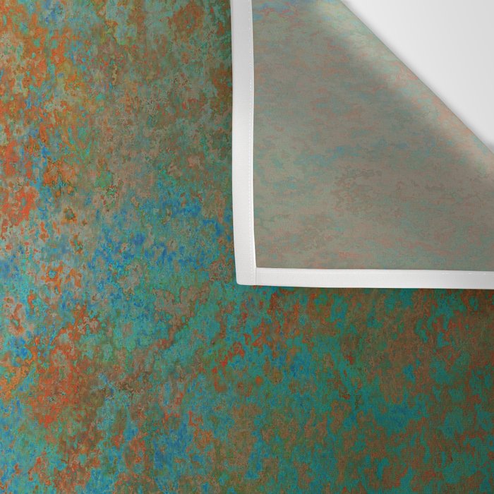 Vintage Teal and Copper Rust Wall Tapestry Gallery Image 3
