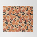 Seamless Citrus Pattern / Oranges Throw Blanket Gallery Image 2