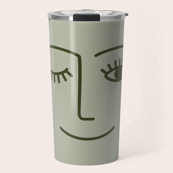 Wink (Green) Travel Mug Gallery Image 1