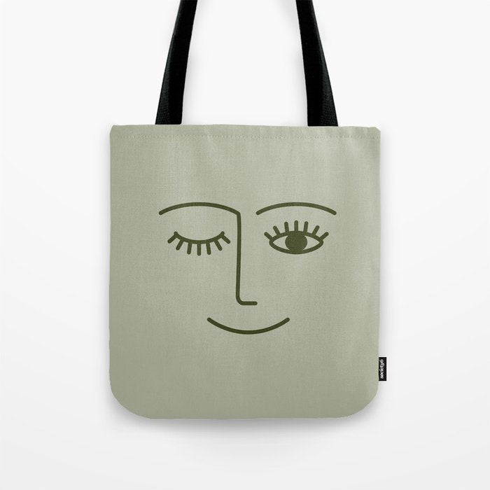 Wink (Green) Tote Bag Gallery Image 1