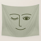Wink (Green) Wall Tapestry Gallery Image 4