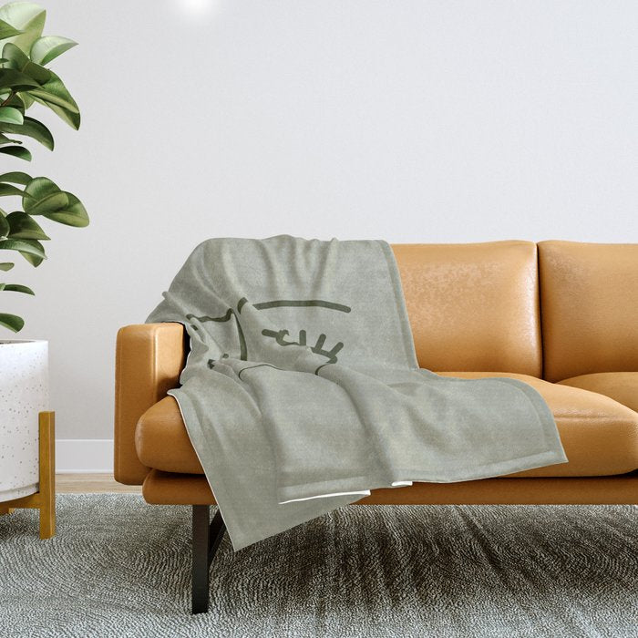 Wink (Green) Throw Blanket Gallery Image 1