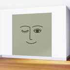 Wink (Green) Wall Mural Gallery Image 2