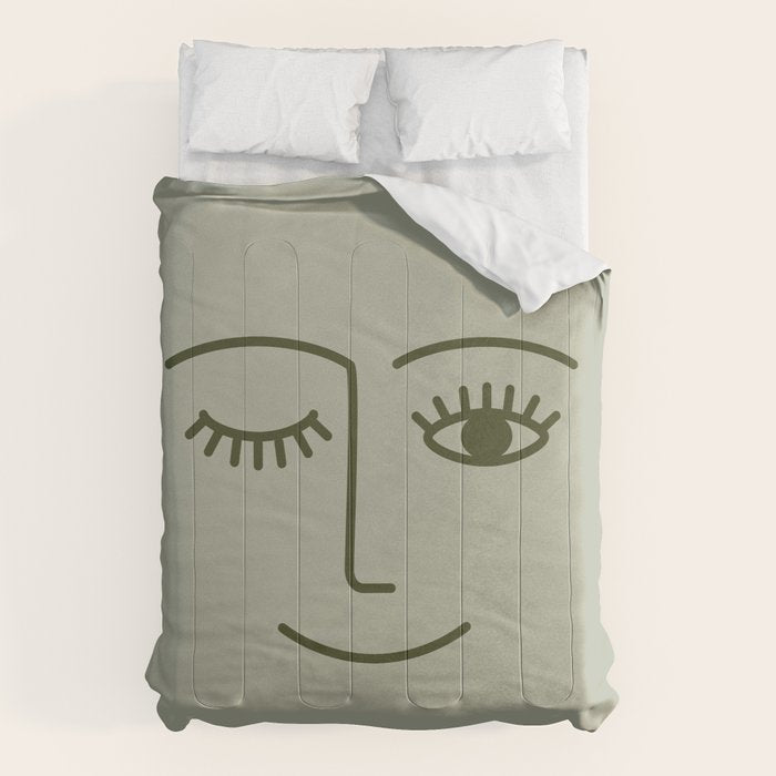 Wink (Green) Comforter Gallery Image 1