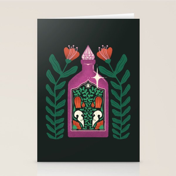 Purple Crystal Potion Stationery Card Gallery Image 1