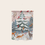 Animals in a Snowy Winter Forest Wall Hanging Gallery Image 1
