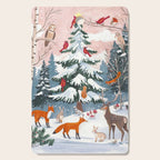 Animals in a Snowy Winter Forest Cutting Board Gallery Image 1