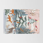 Animals in a Snowy Winter Forest Rug Gallery Image 2