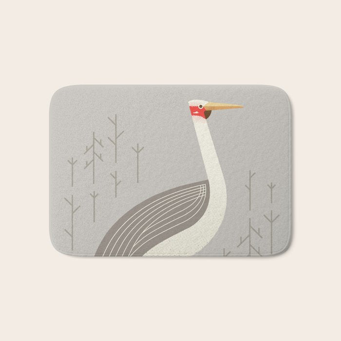 Brolga, Bird of Australia Bath Mat Gallery Image 1