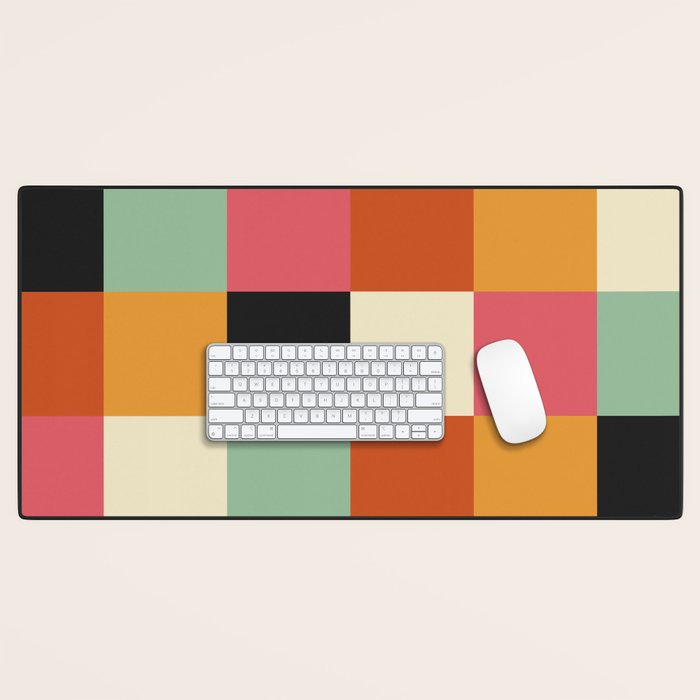 Bold Colorful Checks Pattern - Large XVIII Desk Mat Gallery Image 1