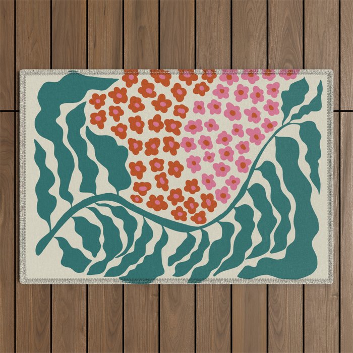 Fern floral farm Outdoor Rug Gallery Image 1