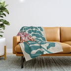 Fern floral farm Throw Blanket Gallery Image 1