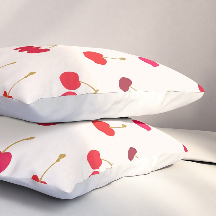 Cherries Pattern Pillow Sham Gallery Image 3