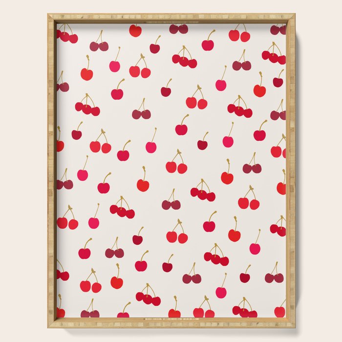 Cherries Pattern Serving Tray Gallery Image 1