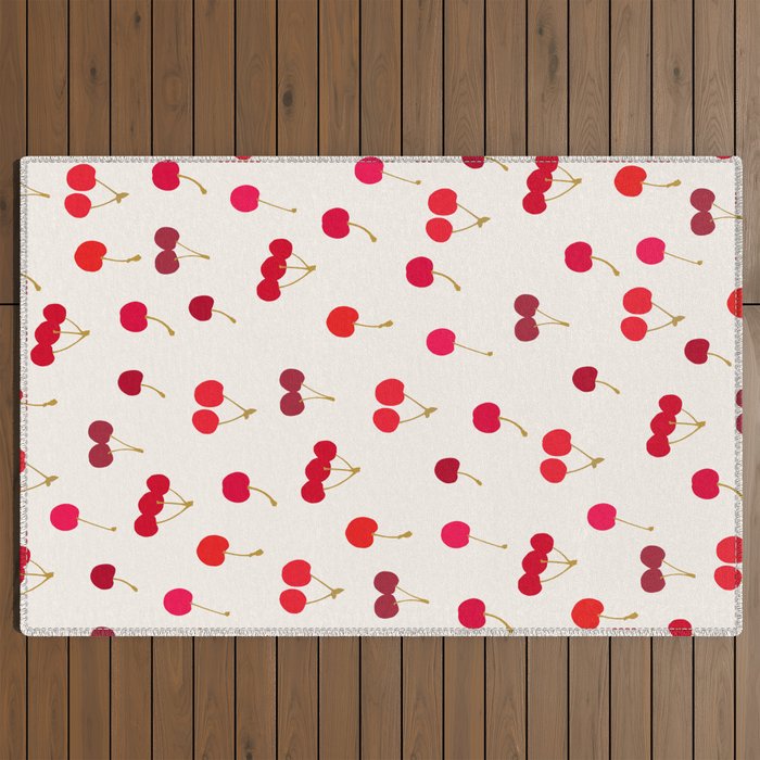 Cherries Pattern Outdoor Rug Gallery Image 2