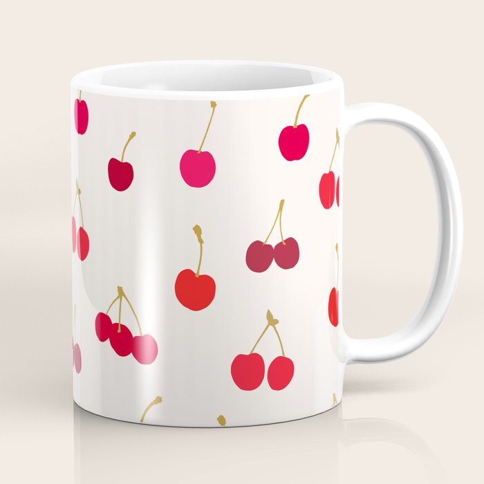 Cherries Pattern Coffee Mug Gallery Image 1