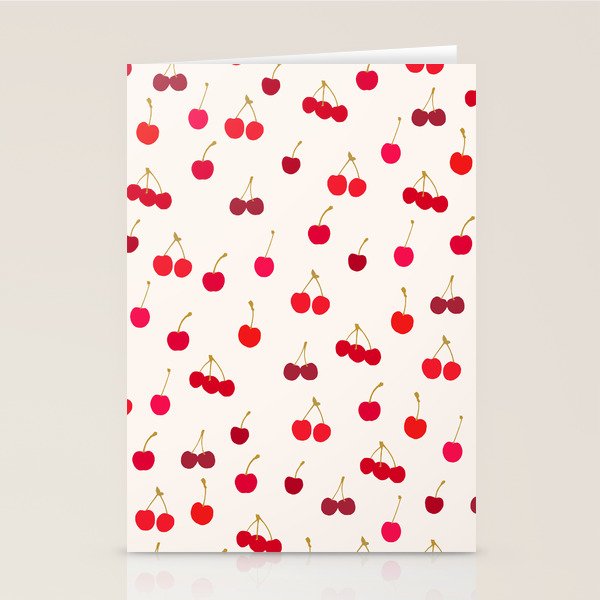 Cherries Pattern Stationery Card Gallery Image 2