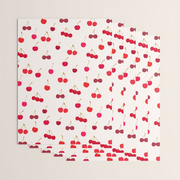 Cherries Pattern Wrapping Paper Gallery Image 3