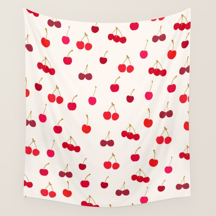 Cherries Pattern Wall Tapestry Gallery Image 4