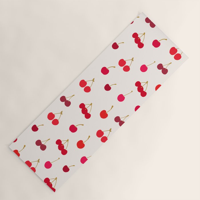 Cherries Pattern Yoga Mat Gallery Image 1