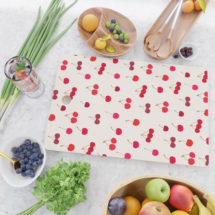 Cherries Pattern Cutting Board Gallery Image 2