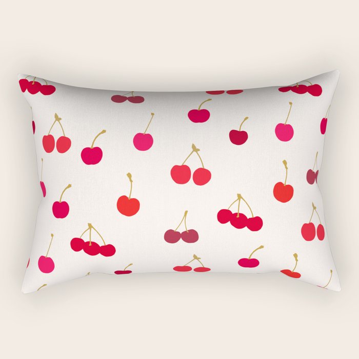Cherries Pattern Rectangular Pillow Gallery Image 2