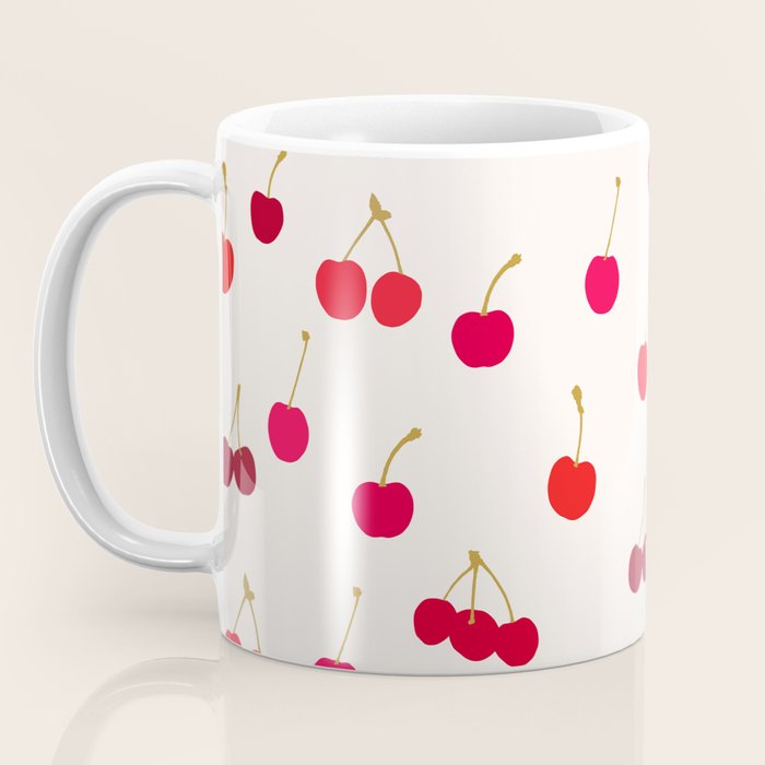 Cherries Pattern Coffee Mug Gallery Image 3