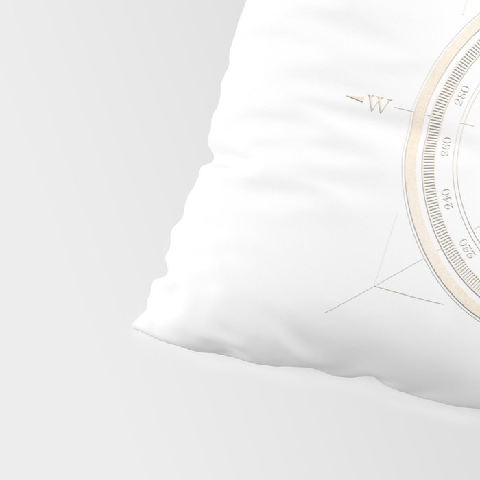 Gold Compass on White II Pillow Sham Gallery Image 4