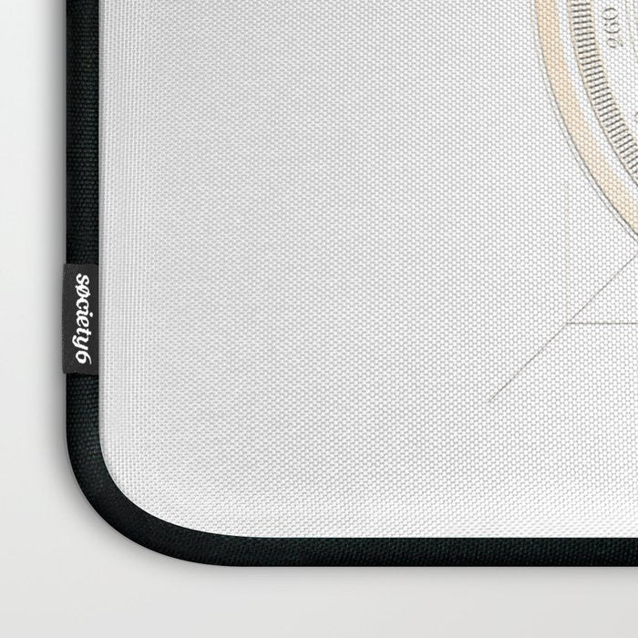 Gold Compass on White II Laptop Sleeve Gallery Image 3