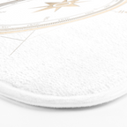Gold Compass on White II Bath Mat Gallery Image 3